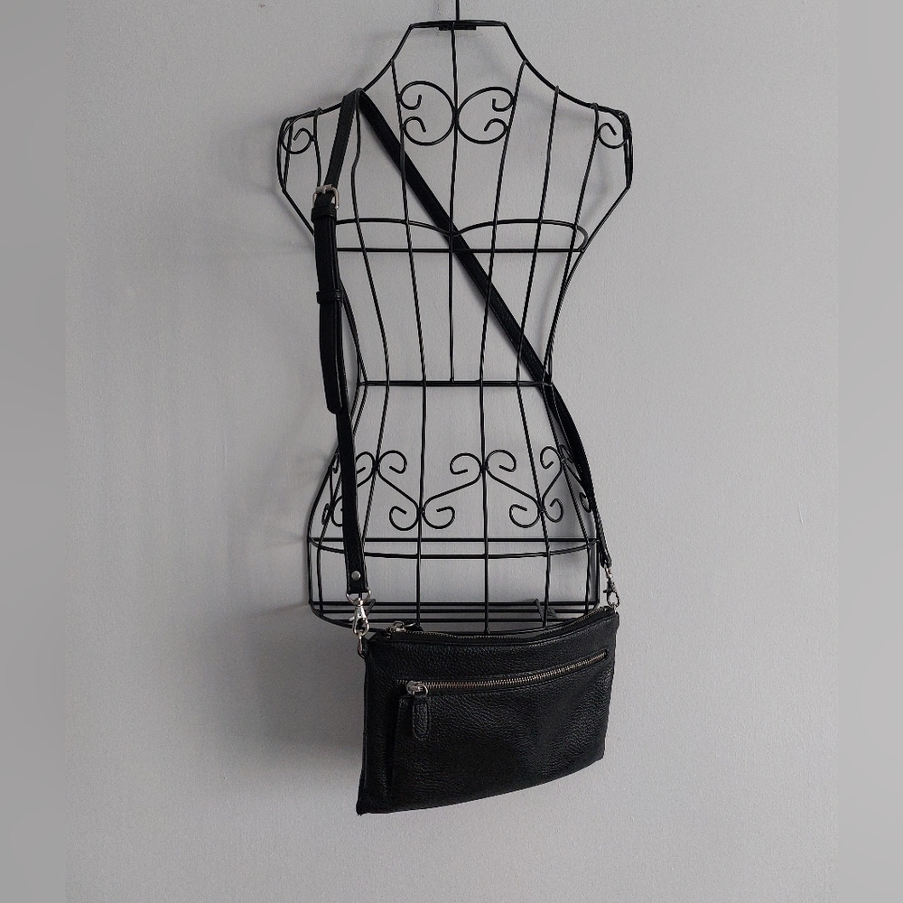 Black Leather Crossbody Bag